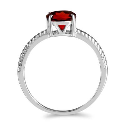 BUY STERLING SILVER RING WITH GARNET GEMSTONE 